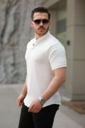 Erkek Hakim Yaka Kısa Kollu Gömlek resmi